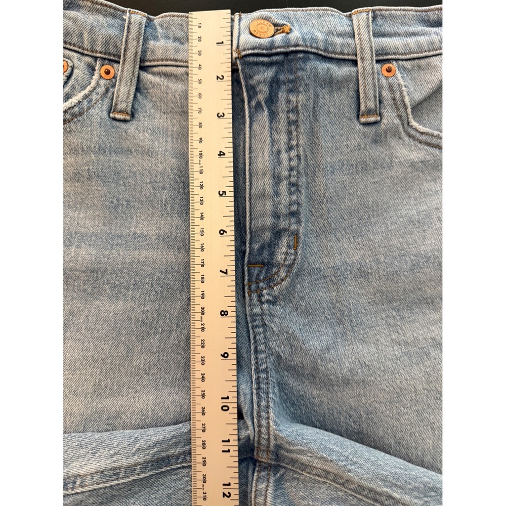 J. Crew Demi-Boot Crop Jeans Womens 32 Blue Light Wash Raw Hem Stretch Denim - Picture 9 of 12